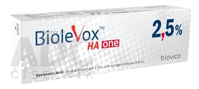 BIOLEVOX HA ONE 2,5% intraartikulárny roztok s obsahom hyaluronátu sodného v predplnenej striekačke s ihlou 1x4,8 ml