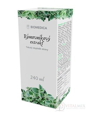 BIOMEDICA Rýmovníkový extrakt bylinný, s nádchovníkom 1x240 ml