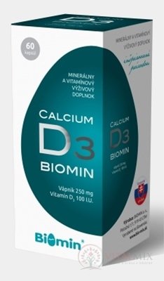 Biomin CALCIUM S VITAMÍNOM D3 cps 1x60 ks