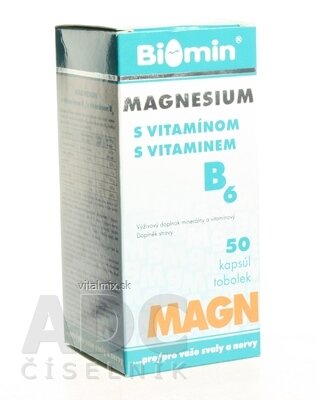 BIOMIN MAGNESIUM S VITAMÍNOM B6 cps 1x50 ks