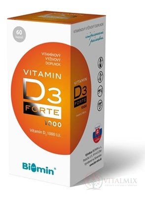 Biomin VITAMIN D3 FORTE 1000 I.U. cps 1x60 ks