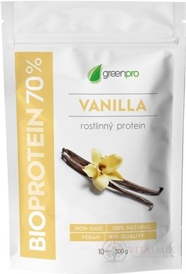 BIOPROTEIN 70% GreenPro VANILLA prášok na prípravu nápoja 1x300 g