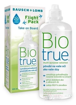 Biotrue multi-purpose solution flight pack roztok na kontaktné šošovky (zelený) 1x100 ml