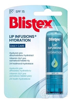 Blistex LIP INFUSIONS HYDRATION SPF 15 balzam na pery,  tyčinka 1x3,7 g