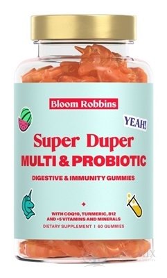 Bloom Robbins MULTI & PROBIOTIC žuvacie pastilky - gumíky, jednorožci 1x60 ks