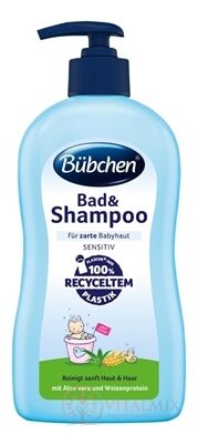 BUBCHEN BABY DETSKÝ KÚPEĽ A ŠAMPÓN s Aloe vera a pšeničným proteínom 1x400 ml