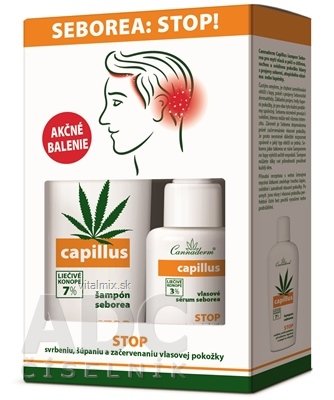 Cannaderm CAPILLUS šampón + sérum seborea DUO-pack šampón 150 ml + sérum 40 ml, 1x1 set
