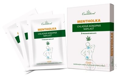 Cannaderm MENTHOLKA chladivá konopná náplasť 1x3 ks