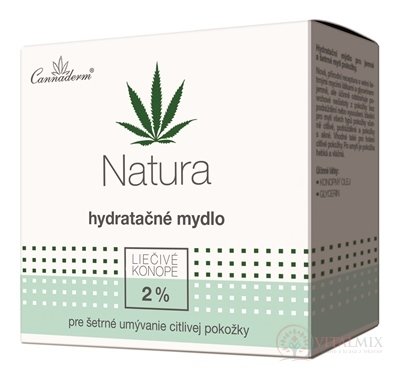 Cannaderm NATURA hydratačné mydlo citlivá pokožka 1x100 g