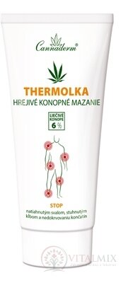 Cannaderm THERMOLKA hrejivé konopné mazanie 1x200 ml