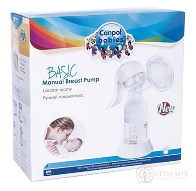 Canpol Babies BASIC Manuálna odsávačka materského mlieka, 1x1 set