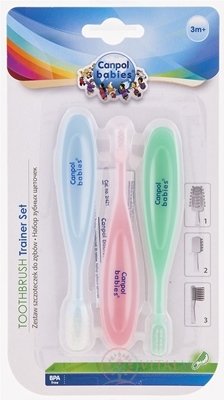 Canpol Babies Detské zubné kefky na ďasná a prvé zúbky (Trainer set), 1x3 ks