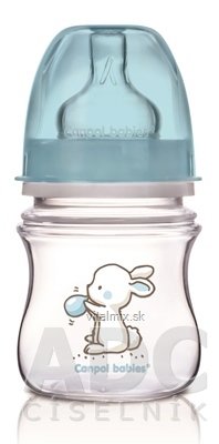Canpol Babies Little Cutie Fľaša 120 ml plast, široká, antikolikový cumlík (0 m+) 1x1 set