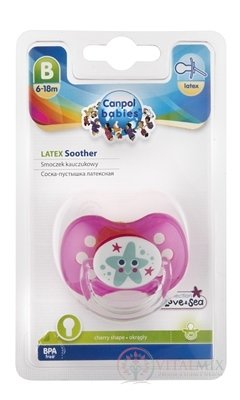 Canpol Babies Utišujúci cumlík Príroda latex (6-18m) B, okrúhly, 1x1 ks