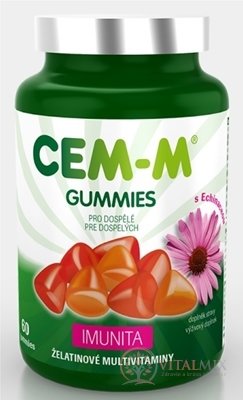 CEM-M GUMMIES IMUNITA želatinové multivitamíny s Echinaceou, pre dospelých, 1x60 ks