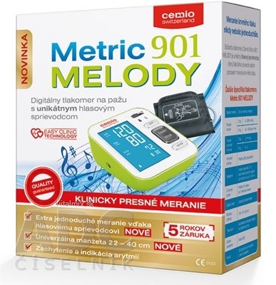 Cemio Metric 901 Melody Tlakomer digitálny, na rameno (s hlasovým sprievodcom) 1x1 ks