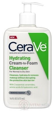 CeraVe ČISTIACI PENIVÝ KRÉM na normálnu až suchú pokožku 1x473 ml