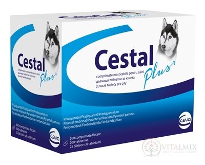 CESTAL PLUS žuvacie tablety pre psy 25x8 ks (200 ks)