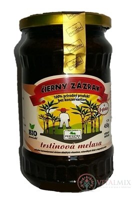 ČIERNY ZÁZRAK trstinová melasa + BETA GLUKÁN BIO (sklo) 1x450 g