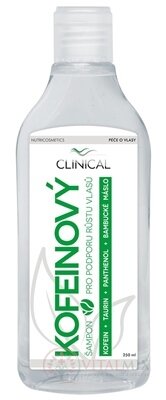 CLINICAL KOFEÍNOVÝ ŠAMPÓN kofeín, taurín, panthenol, bambucké maslo 1x250 ml