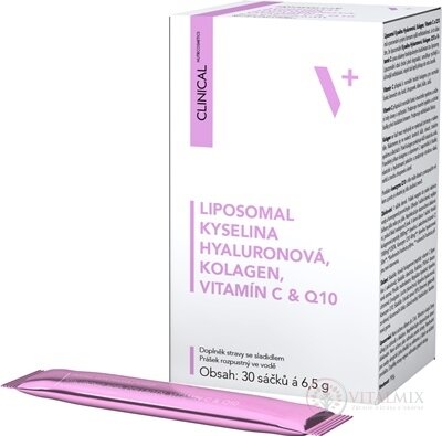 CLINICAL LIPOSOMAL KYSELINA HYALURÓNOVÁ, KOLAGÉN, VITAMÍN C & Q10, prášok vo vrecúškach 1x30 ks