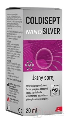 COLDISEPT nanoSILVER ústny sprej 1x20 ml