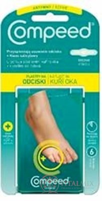 Compeed NÁPLASŤ Na kurie oká hydrokoloidná, stredná 1x6 ks