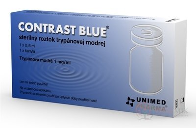 CONTRAST BLUE sterilný vnútroočný roztok trypánovej modrej, 1x0,5 ml+ 1x kanyla, 1x1 set