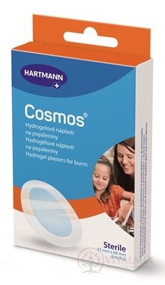 COSMOS Burns hydrogelové náplasti na popáleniny, sterilné (43 x 68 mm) 1x8 ks