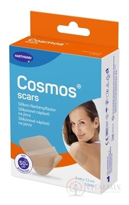 Cosmos scars silikónová náplasť na jazvy (5 x 7,2 cm), s UV faktorom 50+, 1x5 ks