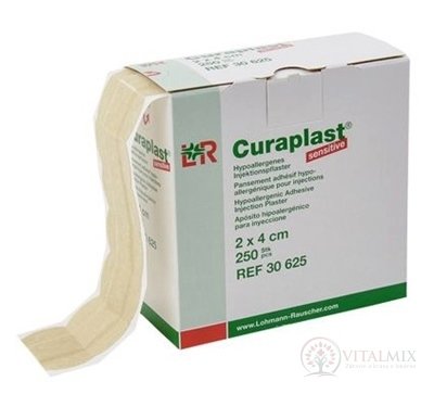 CURAPLAST SENSITIVE poinjekčná náplasť (rolka 250 ks) 1x1 ks