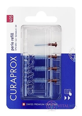 CURAPROX CPS 405 perio refill bordová medzizubné kefky bez držiaka 1x4 ks