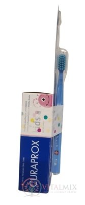 CURAPROX Kids 6+ + CS 5500 kids ultra soft detská zubná pasta, príchuť melón 10 ml + zubná kefka 1x1 set