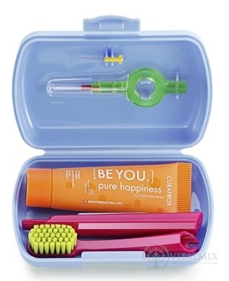 CURAPROX Travel set modrý (1x zubná kefka, 2x medzizubná kefka CPS, 1x zubná pasta 10 ml) 1x1 set