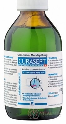 CURASEPT ADS 220 0,2% ústna voda 1x200 ml