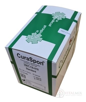 CuraSpon Standard CS-010 želatínové hemostatikum (80x50x10 mm) 1x20 ks