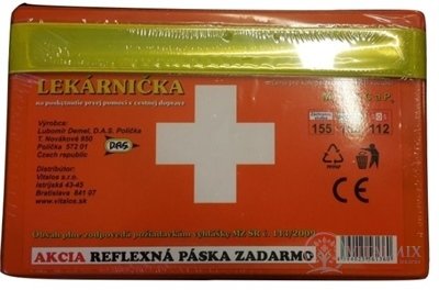 D.A.S. AUTOLEKÁRNIČKA 1 ks + reflexná páska zadarmo 1x1 set