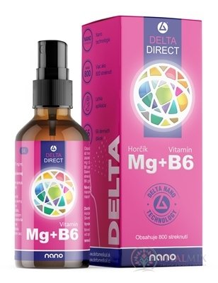 DELTA DIRECT Mg + B6 sprej, nano (66 denných dávok) 1x100 ml