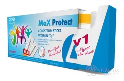 DELTA MaX Protect COLOSTRUM STICKS prášok vo vreckách (s Vitamínom D3) 1x30 ks