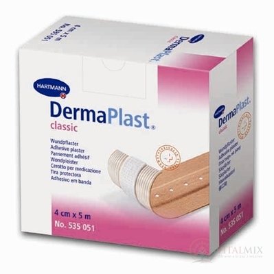 DERMAPLAST CLASSIC náplasť na rany z textilnej tkaniny (8cm x 5m) 1x1 ks