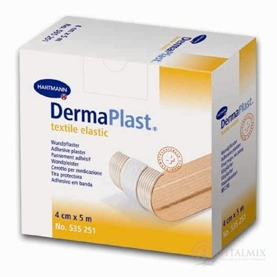 DERMAPLAST TEXTILE ELASTIC náplasť na rany z textilnej tkaniny elastická (6cm x 5m) 1x1 ks