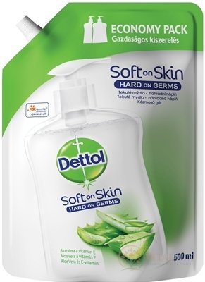 Dettol náhradná náplň do tekutého mydla Aloe Vera a Vitamín E 1x500 ml