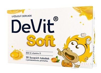 DeVit Soft žuvacie tobolky s pomarančovou príchuťou 1x30 ks