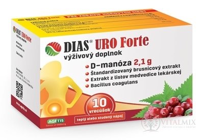 DIAS URO Forte prášok vo vrecúškach 1x10 ks