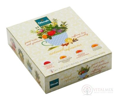 Dilmah natural infusions kazeta, 4 druhy čajov po 10 vrecúšok, 40x2 g (80 g)