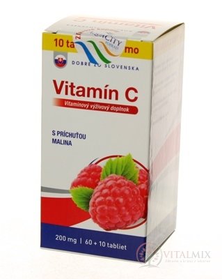 Dobré z SK Vitamín C 200 mg príchuť MALINA tbl 60+10 zadarmo (70 ks)