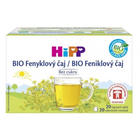 HiPP BIO Feniklový čaj (od ukonč. 1. týždňa) nálevové vrecúška 20x1,5 g (30 g)