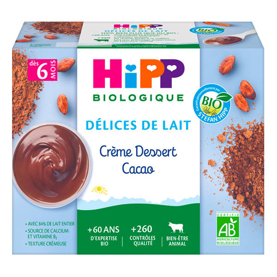 HIPP BIO Mliecny dezert kakaovy 4x100g