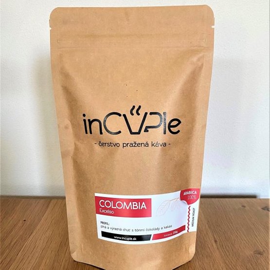 inCUPle Colombia Excelso čerstvo pražená zrnková káva 250g
