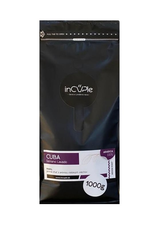 inCUPle Cuba čerstvo pražená zrnková káva 1000g